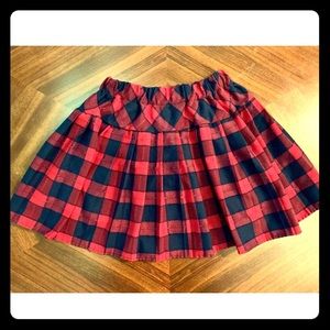 Women’s red and blue plaid skirt size Large